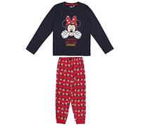 CERDÁ LIFE'S LITTLE MOMENTS Fille de Minnie Mouse-Pyjama d'hiver 100% Coton-Licence Officielle Disney Ensemble de Pijama, Rouge, 12 Ans Garçon