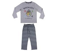 CERDÁ LIFE'S LITTLE MOMENTS Fille de Poudlard, l'école d'Harry Potter-Pyjama d'hiver 100% Coton-Licence Officielle Warner Bros Ensemble de Pijama, Gris, 10 Ans Garçon
