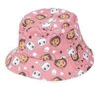Gabby's Dollhouse Chapeau de pêche pour enfant Rose Taille 52 cm Bonnet pour fille 100 % coton imprimé Gabby et Panty Produit original conçu en Espagne Rose, rose, taille unique