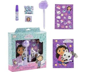 CERDÁ LIFE'S LITTLE MOMENTS Gabby's Dollhouse - Journal avec Fuzzy Pen, stickers et accessoires de papeterie à thème pour filles qui aiment écrire, dessiner et créer avec imagination avec Gabby