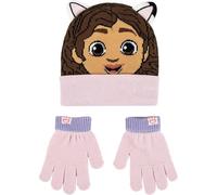 CERDÁ LIFE'S LITTLE MOMENTS Gabby's Dollhouse Lot de 2 bonnets et gants souples et sous licence officielle pour enfant Idéal froid