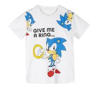 CERDÁ LIFE'S LITTLE MOMENTS Garçon Sonic Kids T'shirt, Blanc, 12 Ans EU
