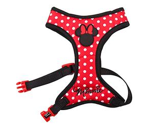 Cerdá Life'S Little Moments - Harnais Chiot Reglable, Chaton et Chien ou Chat de Petite Taille en H et Tissu en Nylon sans Irritation - Licence Officielle de Disney Minnie Mouse®