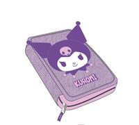 CERDÁ Life's Little Moments Hello Kitty Kuromi Trousse pour Enfant avec 2 Compartiments avec Fermeture éclair Remplie de Papeterie pour école, Art et Voyage