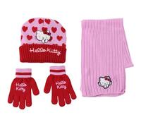 CERDÁ LIFE'S LITTLE MOMENTS – Ensemble bonnet, gants et écharpe Hello Kitty 3 pièces rouge TU