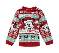 CERDÁ LIFE'S LITTLE MOMENTS Jersey Navideño Mickey O Minnie Para Niños Y Adultos Suéter Navidad Disney Sweater, Rouge, 4 Ans Mixte Enfant