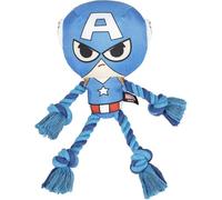 Cerdá Life's Little Moments - Jouet en Corde pour Chien à Mâcher et Sonore - Nettoyant des Dents - Sûr, Resistant et Non Toxique de Captain America - Licence Officielle Marvel Studios