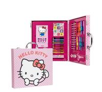 CERDÁ LIFE'S LITTLE MOMENTS Kit de papeterie à colorier Hello Kitty - Kit scolaire pour filles avec autocollants, crayons et feuilles de coloriage