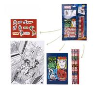 CERDÁ LIFE'S LITTLE MOMENTS Kit de Papeterie avec Coloriages Avengers - avec Motifs Comics - Inclut 5 Crayons, Autocollants et Carnets - en Papier - Produit Original Conçu en Espagne