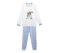 CERDÁ LIFE'S LITTLE MOMENTS Largo Single Jersey Fleece Ensemble de Pyjama Doux Bluey Exclusif Unisexe pour Adulte, Bleu, XXL