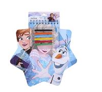 CERDÁ LIFE'S LITTLE MOMENTS - Livre de Dessins à Colorier de Elsa, Anna y Olaf de La reine des Neiges Comprend 6 Crayons de Couleur et 15 Autocollants - Licence Officielle Disney