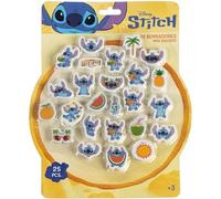 CERDÁ LIFE'S LITTLE MOMENTS Lot de 25 gommes décoratives avec Motif Stitch, idéales pour Les Cadeaux Scolaires, Les pinatas, Les Trousses et Une Utilisation Quotidienne à l'école ou à la Maison