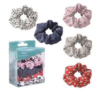 CERDÁ LIFE'S LITTLE MOMENTS - Lot de 5 chouchous en Tissu avec Motifs 101 Dalmatiens - Licence Officielle Disney