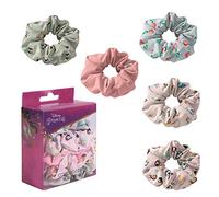 CERDÁ LIFE'S LITTLE MOMENTS - Lot de 5 chouchous en tissu avec motifs Princesses Disney - Licence Officielle Disney