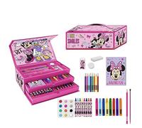 CERDÁ LIFE'S LITTLE MOMENTS Malette de Coloriages Minnie Mouse - Inclut des Feutres, Peinture Aquarelle et des Crayons de Couleur - avec Carnet pour Dessiner - Produit Original Conçu en Espagne