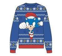 CERDÁ LIFE'S LITTLE MOMENTS | Pull tricoté Sonic Christmas pour Enfants - Pull de Noël Festif pour Enfants avec Design rétro de l'icône du Jeu vidéo Sonic
