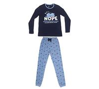 CERDÁ LIFE'S LITTLE MOMENTS Mujer de Lilo Y Stitch-Pijama de Invierno 100% Algodón-Licencia Oficial Disney Femme Pyjama d'hiver Coton-Licence Officielle, Bleu