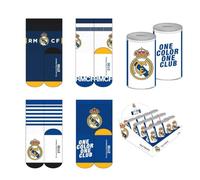 CERDÁ LIFE'S LITTLE MOMENTS Pack 4 Piezas Real Madrid Niños - Calcetines Oficiales Infantiles, Diseño Exclusivo Chaussettes, Multicolore, 35-38 (Lot de 4) Garçon