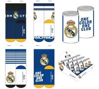 CERDÁ LIFE'S LITTLE MOMENTS Pack 4 Piezas Real Madrid Niños - Calcetines Oficiales Infantiles, Diseño Exclusivo Chaussettes, Multicolore, 35-38 (Lot de 4) Garçon