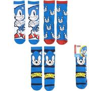CERDÁ LIFE'S LITTLE MOMENTS Pack Calcetines 3 Piezas Sonic Chaussettes, Multicolore, 31-34 Garçon