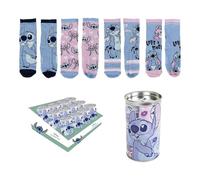 CERDÁ LIFE'S LITTLE MOMENTS Pack Calcetines 4 Piezas Stitch Chaussettes, Multicolore, 31-34 Garçon