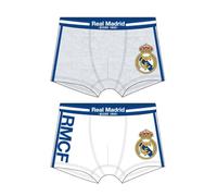 CERDÁ LIFE'S LITTLE MOMENTS Pack Single Jersey 2 Piezas Real Madrid Para Niños - Ropa Interior Oficial Infantil, Boxers Con Diseño Exclusivo Caleçon Boxeur, Multicolore, 4-5 Ans (Lot de 2) Garçon