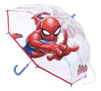 CERDÁ LIFE'S LITTLE MOMENTS,Parapluie Transparent Garçon Spiderman,Ouverture Manuelle avec Mécanisme Anti-Vent et Protection aux Baleines Plus Sécurité,Licence Officielle Marvel Rouge