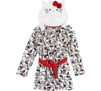 CERDÁ LIFE'S LITTLE MOMENTS Peignoir Hello Kitty doux pour garçons et filles avec capuche et ceinture - Peignoir de bain chaud et confortable en polaire et design officiel, Hello kitty, 8 ans