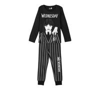 CERDÁ LIFE'S LITTLE MOMENTS Pyjama long en jersey unique de Wednesday au design exclusif, confortable et doux - pyjama mercredi unisexe pour enfants, gris foncé, 10 ans