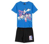 CERDÁ LIFE'S LITTLE MOMENTS Pyjama Sonic - Bleu et Noir - Taille 10 Ans - Pyjama garçon - 100% Coton 145gsm - Imprimé Sonic - Produit Original Fabriqué en Espagne