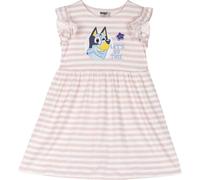 CERDÁ LIFE'S LITTLE MOMENTS Robe Enfant Bluey - Rose et Blanc - Taille 4 Ans - Robe Fille - 100% Coton 145 g/m² - Imprimé Bluey - Produit Original Fabriqué en Espagne