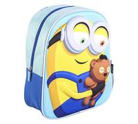 CERDÁ LIFE'S LITTLE MOMENTS Sac à Dos 3D des Minions Simple + Poche Latérale en Filet pour Bouteille-Licence Officielle Universal Studios, Mixte Enfant, Multicolore, Taille Unique