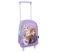 CERDÁ LIFE'S LITTLE MOMENTS Sac à Dos à Roulette Style Trolley Frozen - 22x10x29 cm - Cartable à Roulette en Polyester - avec Patins Antidérapants - Produit Original Conçu en Espagne