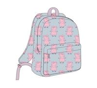 CERDÁ LIFE'S LITTLE MOMENTS - Sac à Dos pour Enfant de Peppa Pig avec 2 Poches, Dos Ergonomique et Poignées Rembourrées et Réglables - Licence Officielle Hasbro