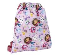 CERDÁ LIFE'S LITTLE MOMENTS Sac d'école pour enfants Gabby et sa Maison Magique - Rose - Fermeture par cordon - 27 x 33 cm - Idéal pour la maternelle - Produit original conçu en Espagne