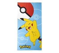 CERDÁ LIFE'S LITTLE MOMENTS Serviette de Bain Pokémon pour Enfants - Bleu - 70x140 cm - 100% Polyester 240 g/m² - Petite Serviette - Imprimé Pikachu - Produit Original Fabriqué en Espagne