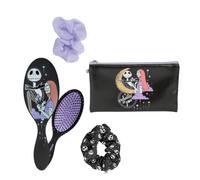 CERDÁ Life's Little Moments - Set de beauté L'Étrange Noël de Monsieur Jack - Noir - Set Complet - Comprend Une Brosse à Cheveux, 2 nattes et Une Pochette - Produit Original