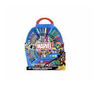 CERDÁ LIFE'S LITTLE MOMENTS Set de papeterie colorable 50 pièces Avengers | Kit créatif pour enfant avec super-héros pour dessiner et peindre