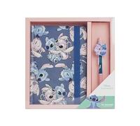 CERDÁ LIFE'S LITTLE MOMENTS Set de papeterie inspiré par Stitch - Couleur bleue - 23 X 24 X 3 cm - Comprend un carnet et un stylo - Produit original conçu en Espagne