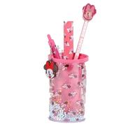 CERDÁ LIFE'S LITTLE MOMENTS Set de Papeterie Porte-Crayons Minnie - Set Scolaire décoratif avec Motif Disney, idéal pour Les Bureaux d'enfants et Les Fans de Mode Rose, Minnie, Talla única, Licence