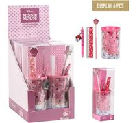 CERDÁ LIFE'S LITTLE MOMENTS Set de Papeterie Porte-Crayons Minnie - Set Scolaire décoratif avec Motif Disney, idéal pour Les Bureaux d'enfants et Les Fans de Mode Rose, Minnie, Talla única, Licence