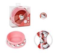 CERDÁ Life's Little Moments Set pour Animaux de Compagnie Hello Kitty avec mangeoire, Balle et Jouet en Corde