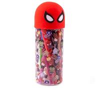 CERDÁ Life's Little Moments Spiderman Trousse pour Enfant avec Couvercle en Tricot 3D Rempli de Crayons pour école, Art et Voyage