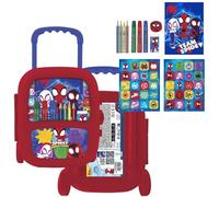 CERDÁ LIFE'S LITTLE MOMENTS Spidey & ses amis Kit scolaire pour enfant avec roues et accessoires de Spidey et ses amis avec stickers, couleurs et activités