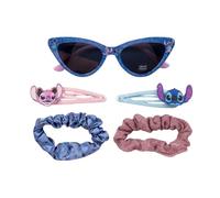 CERDÁ LIFE'S LITTLE MOMENTS, Stitch Lunettes de Soleil pour Filles, Set d'Accessoires Cheveux avec 2 Chouchous et 2 Barrettes, Kit de Beauté Disney et Cadeau Original pour Enfants, Disney