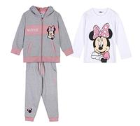 CERDÁ LIFE'S LITTLE MOMENTS - Survêtement de Minnie Mouse 3 Pièces - Ensemble Sweat-Shirt, Pantalon de Survêtement et T-Shirt à Manches Longues - Licence Officielle Disney