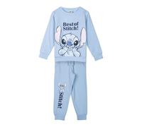 CERDÁ LIFE'S LITTLE MOMENTS Survêtement pour enfant Stitch en coton toucher extra doux Sweat-shirt unisexe pour enfants, Bleu clair, 12 ans