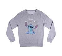 CERDÁ LIFE'S LITTLE MOMENTS - Sweat Gris pour Femme de Stitch - Licence Officielle Disney