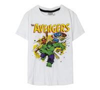 CERDÁ LIFE'S LITTLE MOMENTS The Avengers Kids T-Shirt - Blanc - Taille 8 Ans - Manches Courtes - 100% Coton 145 g/m² - Imprimé The Avengers - Produit Original Fabriqué en Espagne