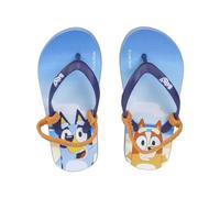 CERDÁ LIFE'S LITTLE MOMENTS Tongs pour enfants Bluey - Bleu, blanc et orange - Taille 28/29-100% EVA - Tongs à doigts - Imprimé Bluey et Bingo - Produit Original Fabriqué en Espagne